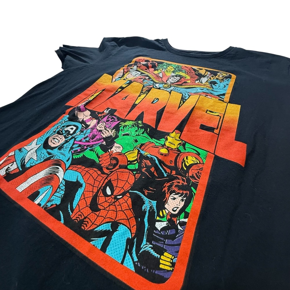 Marvel‎ Comics Graphic T-Shirt Superhero Print Crew Neck Tee Size L